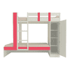 Evita Engineered Wood Box Storage Bunk Bed Strawberry Pink
