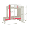 Evita Engineered Wood Box Storage Bunk Bed Strawberry Pink