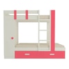 Evita Trundle Engineered Wood Box Storage Bunk Bed Strawberry Pink