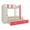 Evita Trundle Engineered Wood Box Storage Bunk Bed Strawberry Pink