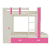 Evita Trundle Engineered Wood Box Storage Bunk Bed Barbie Pink