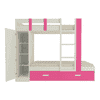 Evita Trundle Engineered Wood Box Storage Bunk Bed Barbie Pink