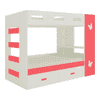 Rio Engineered Wood Box & Drawer Storage Bunk Bed Strawberry Pink