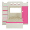 Siona Engineered Wood Box & Drawer Storage Bunk Bed Barbie Pink