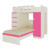 Siona Engineered Wood Box & Drawer Storage Bunk Bed Barbie Pink