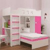 Siona Engineered Wood Box & Drawer Storage Bunk Bed Barbie Pink