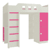 Siona Engineered Wood Box & Drawer Storage Bunk Bed Barbie Pink
