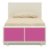 Minerva Engineered Wood Drawer Storage Bed in Pink Colour