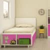 Minerva Engineered Wood Drawer Storage Bed in Pink Colour