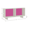 Minerva Engineered Wood Drawer Storage Bed in Pink Colour