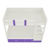 Adonica Engineered Wood Drawer Storage Bunk Bed Lavender Purple