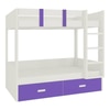 Adonica Engineered Wood Drawer Storage Bunk Bed Lavender Purple