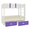 Adonica Engineered Wood Drawer Storage Bunk Bed Lavender Purple