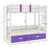 Adonica Engineered Wood Drawer Storage Bunk Bed Lavender Purple