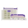Eskada Engineered Wood Box & Drawer Storage Bunk Bed Lavender Purple