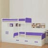 Eskada Engineered Wood Box & Drawer Storage Bunk Bed Lavender Purple