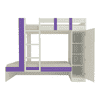 Evita Engineered Wood Box Storage Bunk Bed Lavender Purple