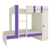 Evita Engineered Wood Box Storage Bunk Bed Lavender Purple
