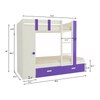 Evita Trundle Engineered Wood Box Storage Bunk Bed Lavender Purple