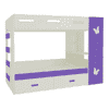 Rio Engineered Wood Box & Drawer Storage Bunk Bed Lavender Purple