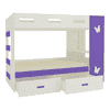 Rio Engineered Wood Box & Drawer Storage Bunk Bed Lavender Purple