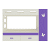 Rio Engineered Wood Box & Drawer Storage Bunk Bed Lavender Purple