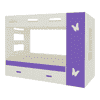 Rio Engineered Wood Box & Drawer Storage Bunk Bed Lavender Purple