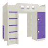 Siona Engineered Wood Box & Drawer Storage Bunk Bed Lavender Purple