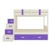 Suvina Engineered Wood Drawer Storage Bunk Bed Lavender Purple