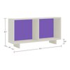 Minerva Engineered Wood Drawer Storage Bed in Purple Colour