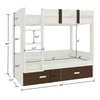 Adonica Engineered Wood Drawer Storage Bunk Bed Coffee Walnut