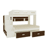 Austin Engineered Wood Box & Drawer Storage Bunk Bed Coffee Walnut