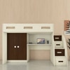 Bonita Engineered Wood Drawer and Box Storage Bed in Walnut Colour