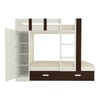 Evita Trundle Engineered Wood Box Storage Bunk Bed Coffee Walnut