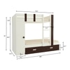 Evita Trundle Engineered Wood Box Storage Bunk Bed Coffee Walnut