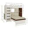 Siona Engineered Wood Box & Drawer Storage Bunk Bed Coffee Walnut