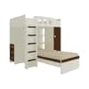 Siona Engineered Wood Box & Drawer Storage Bunk Bed Coffee Walnut