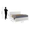 Alvin King Bed With Box Storage In Frosty White Color