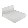 Alvin King Bed With Box Storage In Frosty White Color