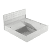 Alvin King Bed With Box Storage In Frosty White Color