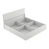 Alvin King Bed With Box Storage In Frosty White Color