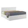 Alvin King Bed With Box Storage In Frosty White Color