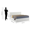 Alvin Engineered Wood Queen  Size Bed With Box Storage (Frosty White Finish, Frosty White Colour)