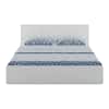 Carnival Queen Bed With Box Storage In Frosty White Color