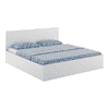 Carnival Queen Bed With Box Storage In Frosty White Color