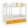 Adonica Engineered Wood Drawer Storage Bunk Bed Mango Yellow