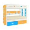 Astra Engineered Wood Box & Drawer Storage Bunk Bed Mango Yellow Azure Blue