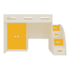 Bonita Engineered Wood Box & Drawer Storage Bunk Bed Light Wood Mango Yellow