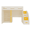 Bonita Engineered Wood Box & Drawer Storage Bunk Bed Light Wood Mango Yellow