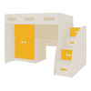 Bonita Engineered Wood Box & Drawer Storage Bunk Bed Light Wood Mango Yellow